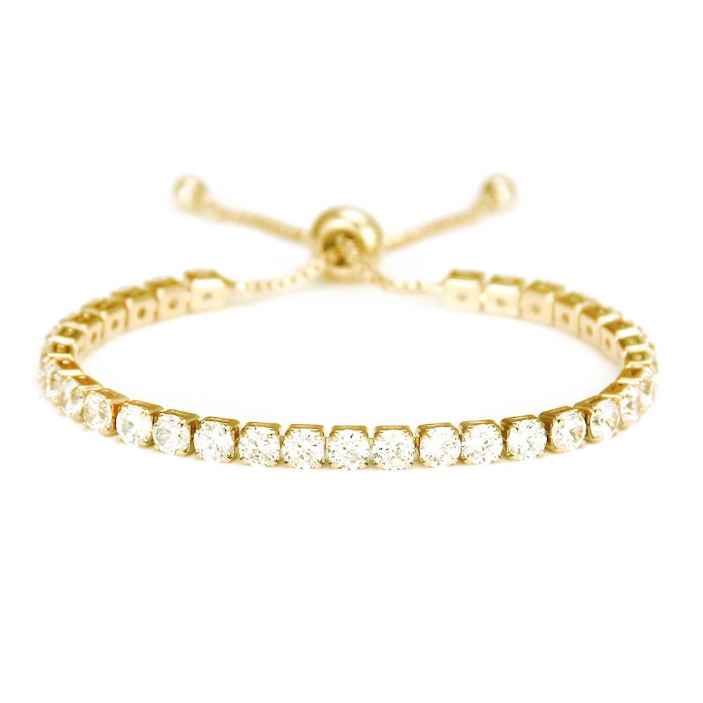 Hot explosions simple copper inlaid zircon bracelet adjustable crystal bracelet female single row full of diamond jewelry.