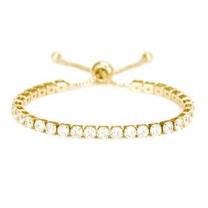 Hot explosions simple copper inlaid zircon bracelet adjustable crystal bracelet female single row full of diamond jewelry.