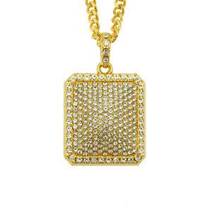 Fashion Hip Hop INS Rhinestone Pendant  Heavy Industry Full Diamond   Necklace
