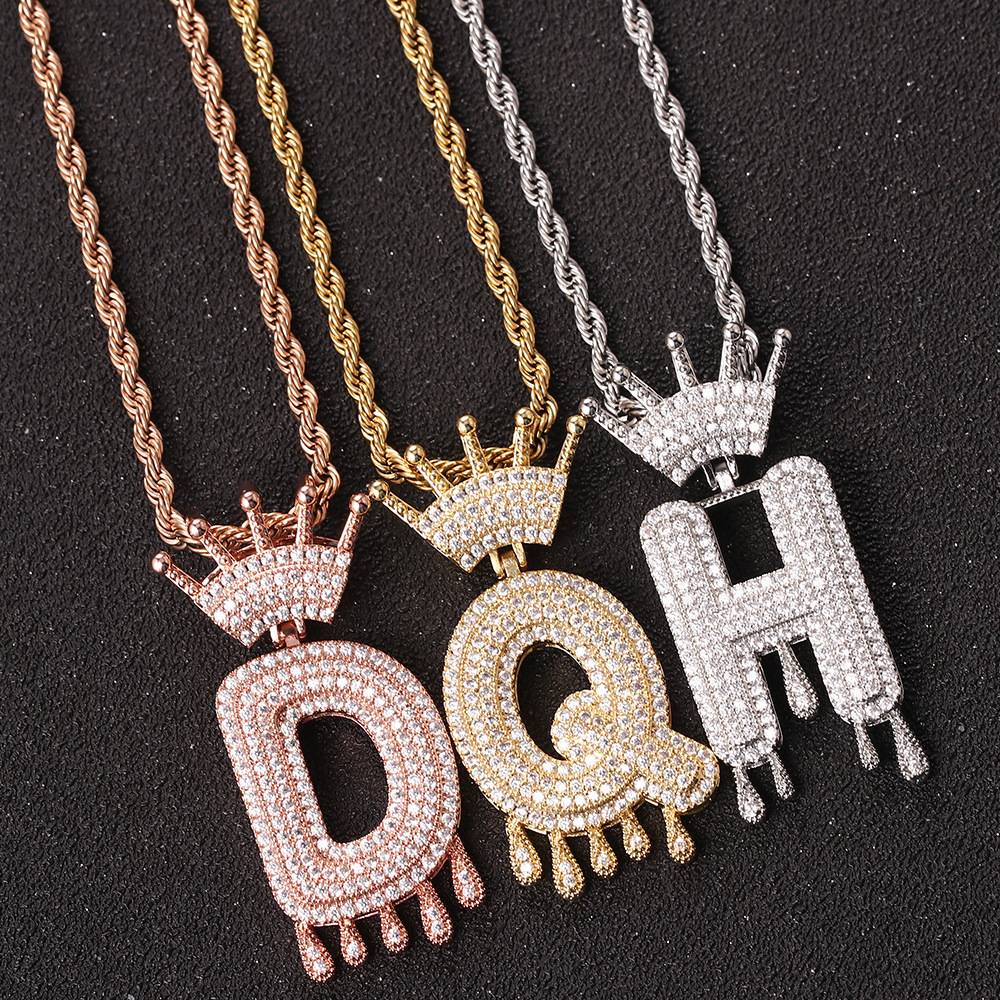 Fashion Crown Buckle Private Custom Letter Splicing Hip-Hop Pendant Couples Essential Personality Trend.